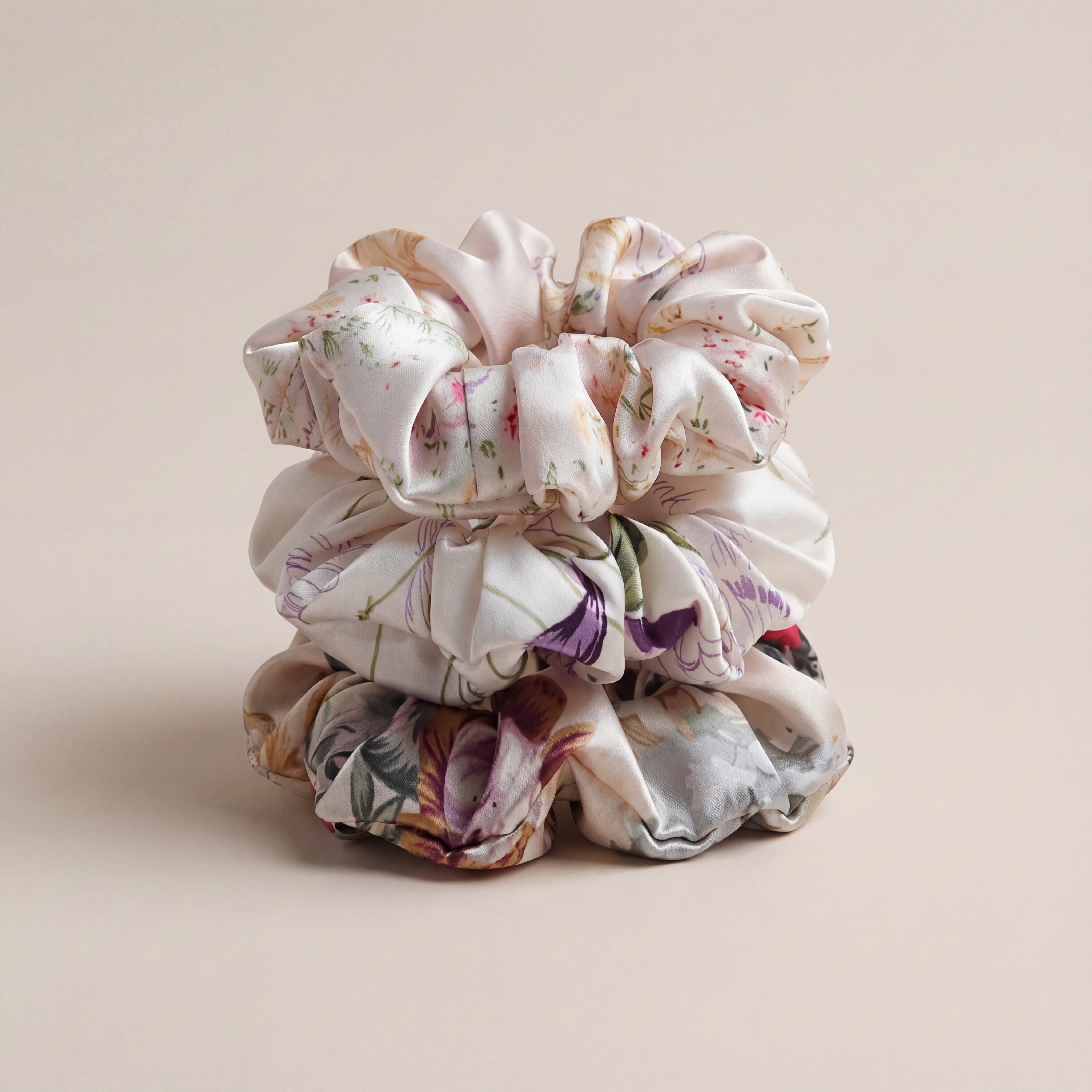 Mulberry Silk Scrunchies — Large