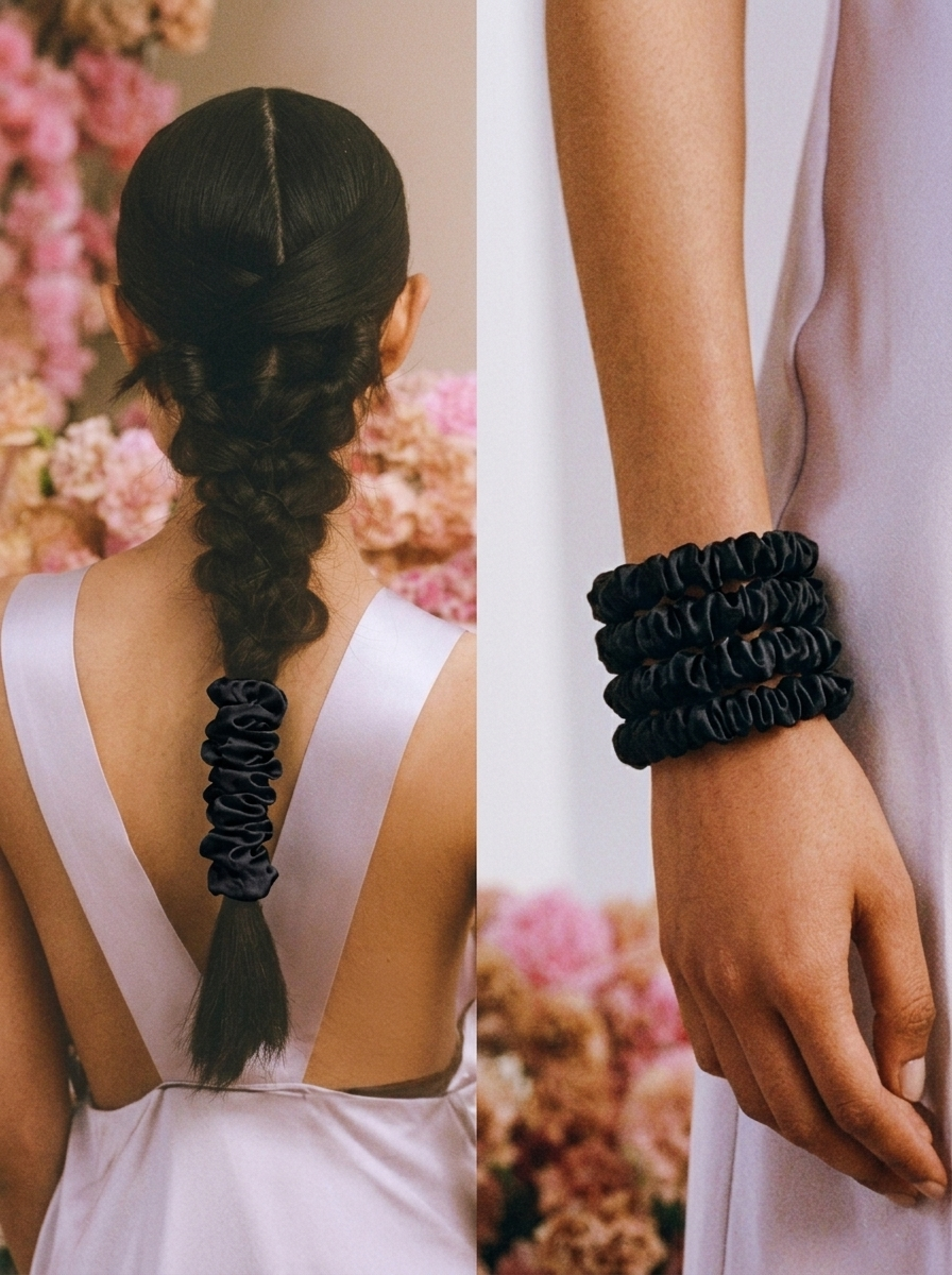 Mulberry Silk Scrunchies — Small