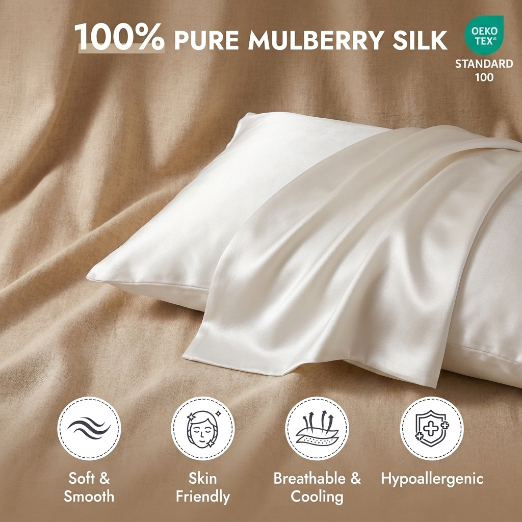 Premium Mulberry Silk Pillowcase